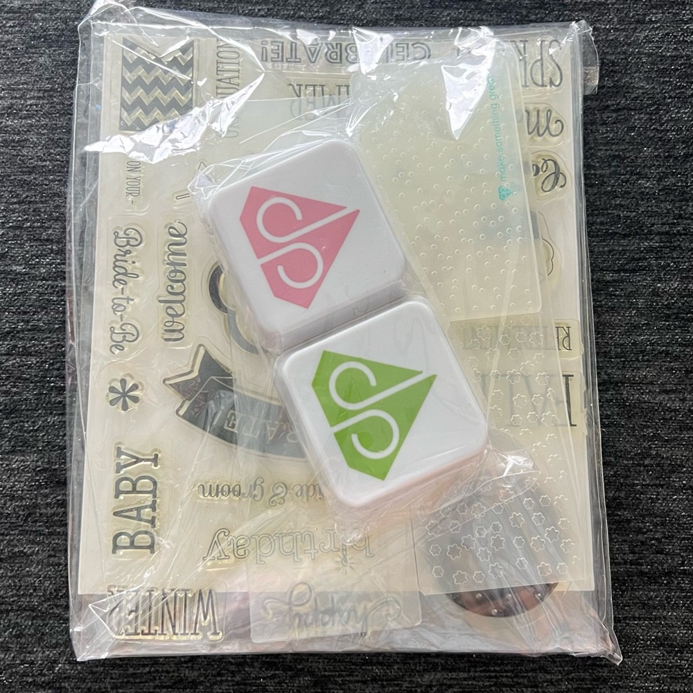 New Diamond Press Crafter’s Companion Celebration Bundle Stamp Die Cuts Inks